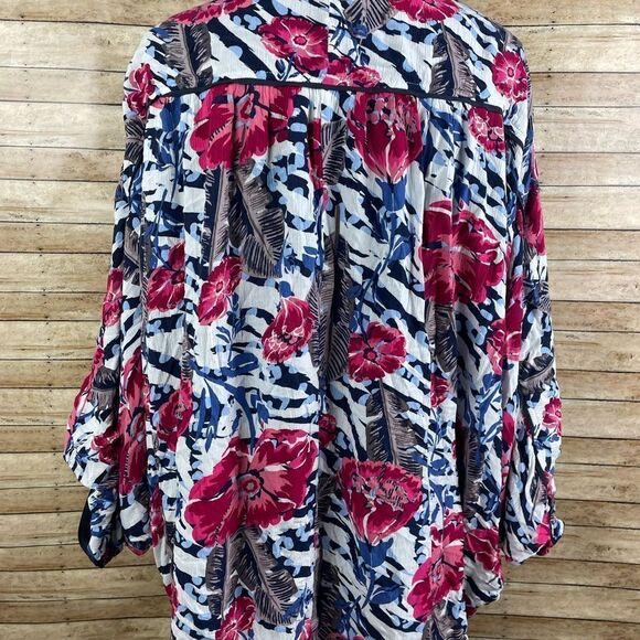 Ariat Safari Kimono Top Womens One Size Rayon Crinkle Crepe EUC - Picture 4 of 7
